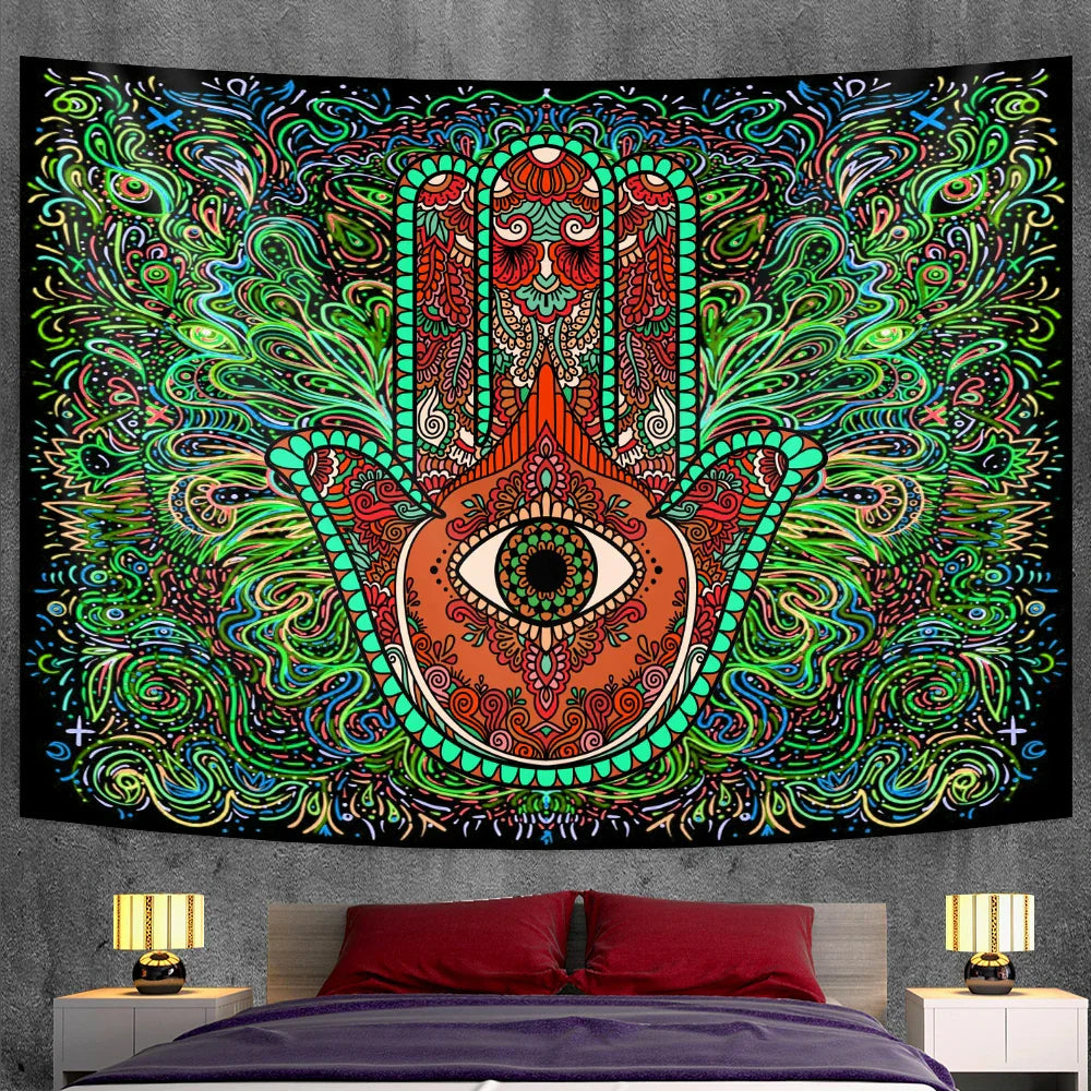 Decobites Mandala Witchcraft Tapestry Wall Hanging Yoga Mat Bohemian Sofa Blanket