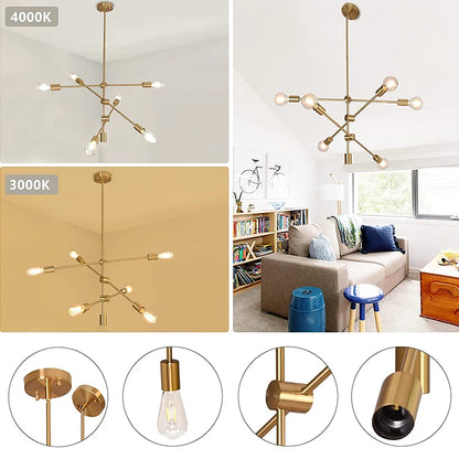 Modern Led Chandelier Home Decoration Luminaires Long Pole Design Hanging Lamps Living Room Kitchen Restaurant Lighting Lamp