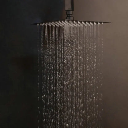 DecorBites™ Black Digital Shower Faucet, Matte Black Finish, Thermostatic Temperature Display