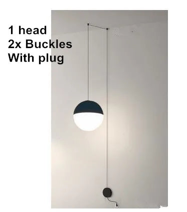 ثريا LED بتصميم هندسي على شكل كرة زجاجية مع مصباح سقف لغرفة المعيشة وغرفة الطعام وغرفة النوم من DecorBites™