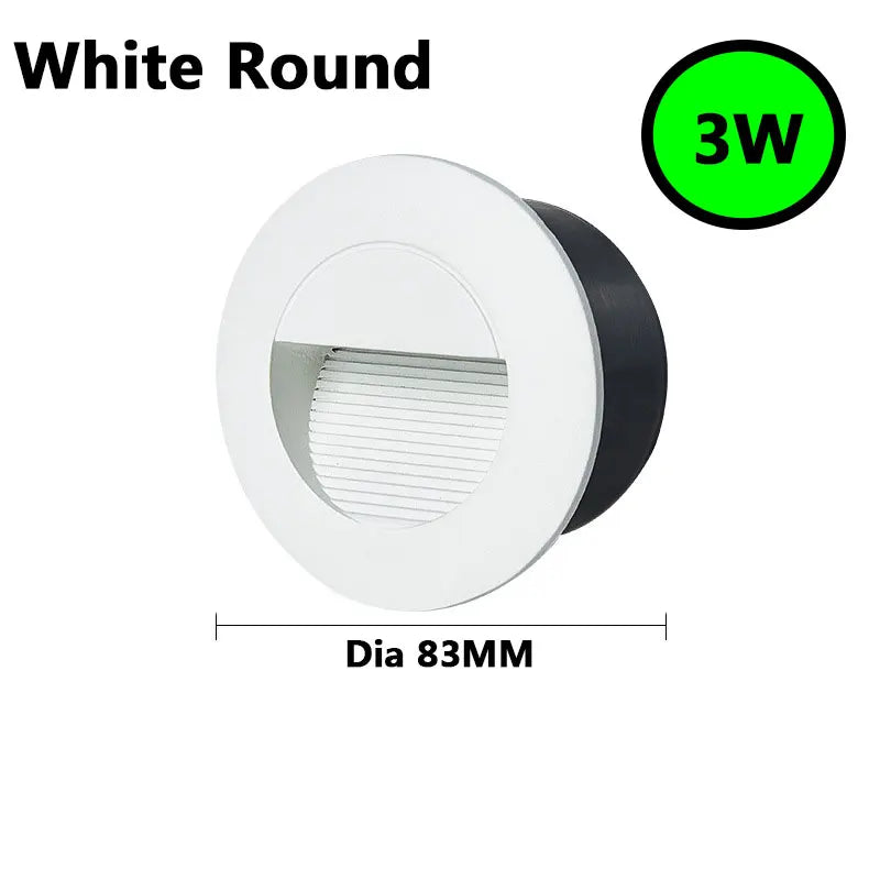 DecorBites™ Luces empotrables para escalones, pasillos y paredes exteriores, 3 W, IP65, resistentes al agua