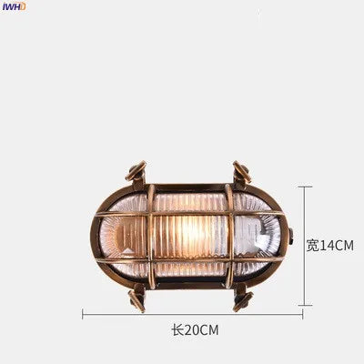 Lámpara de pared industrial exterior Decorbites™ impermeable LED para porche jardín balcón
