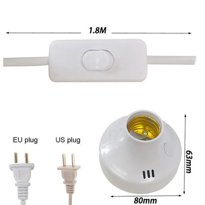 DecorBites™ E27 LED Lamp Base with Timer, Wireless Screw Socket for Home Bedroom