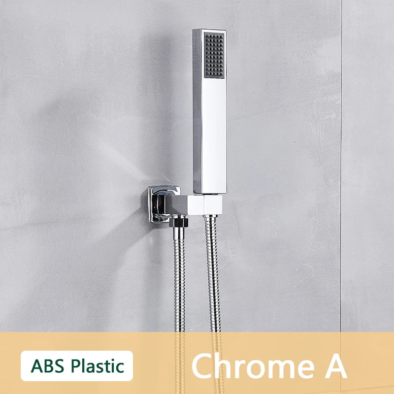 دش يدوي DecorBites™ مصنوع من بلاستيك ABS مع خرطوم وحامل | دش يدوي مثبت على الحائط