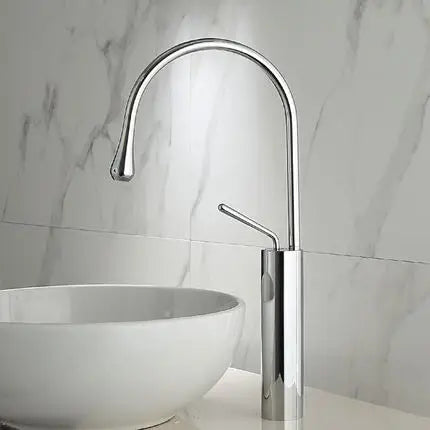 Decorbites™ Grifo de Lavabo Dorado y de Mármol: Asa Única Giratoria para Grifo de Agua del Fregadero