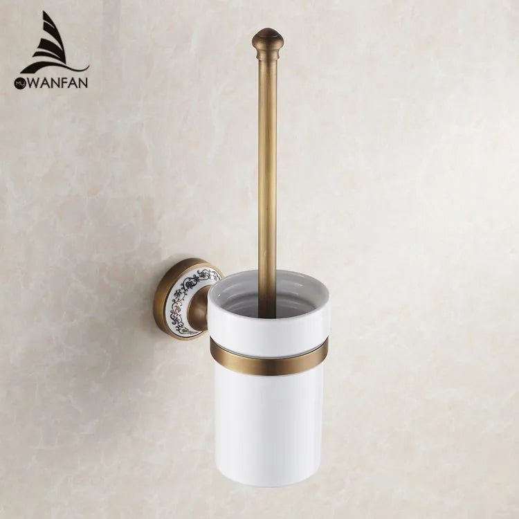 DecorBites™ Bath Hardware Set: Toilet Paper Holder, Towel Rack, Tissue Holder, Cup Holder, Robe Hook