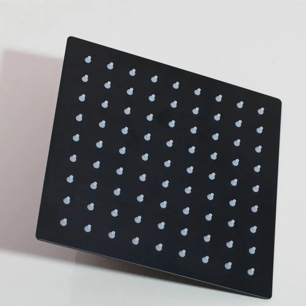 DecorBites™ Black Bathroom Shower Faucet Set with Ceiling Mount LED Shower Head Mixer Tap