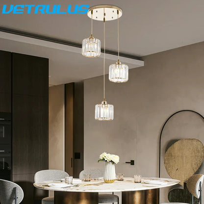 Lámpara colgante LED de cristal DecorBites™ para decoración de comedor y sala de estar