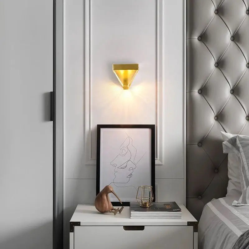 DecorBites™ Crystal LED Wall Sconce: Modern Minimalist Bedroom Luxury Light