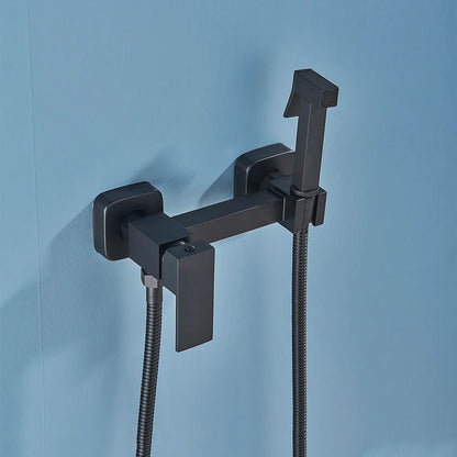 DecorBites™ Brass Bidet Sprayer Faucet Set - Hot Cold Mixer, Wall Mounted Toilet Shattaf
