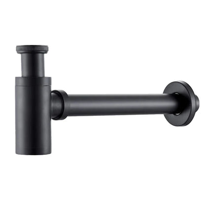 DecorBites™ Brass Basin Wast Drain P-trap for Bathroom Sink - Black/Brushed Gold/Chrome