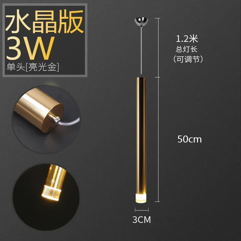 ديكوربايتس™ مصباح معلق من أنبوب الألومنيوم لغرفة الطعام والمطبخ وديكور المنزل