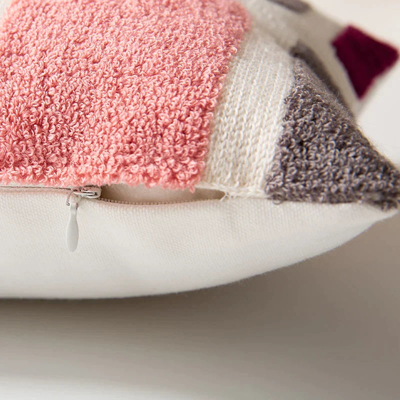 DecorBites™ Embroidered Floral Dot Pillow Cover for Cozy Home Decor