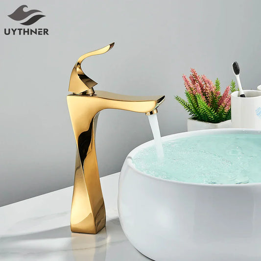 DecorBites™ Black Bronze Bathroom Basin Faucet, Single Lever Lavatory Sink Mixer Tap