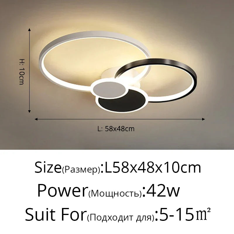 Decorbites™ Lámpara de techo LED de araña para sala de estar, dormitorio, comedor, accesorios de iluminación interior para salón