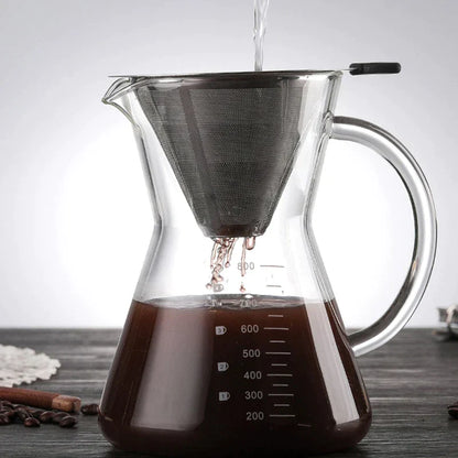 Decorbites™ Doppelschichtiger Edelstahl-Kaffeefilter-Trichter für langlebige Zubereitung