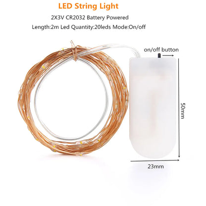 سلسلة إضاءة LED من DecorBites™ Garland لتزيين حفلات الزفاف في عيد الميلاد