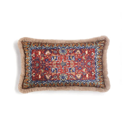 DecorBites™ Bohemian Chenille Lumbar Pillow Cover for Retro Living Room Sofa 60x40