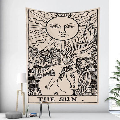 Decobites Tarot Card Psychedelic Tapestry Wall Hanging for Bohemian Home Decor