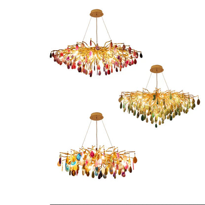 DecorBites™ Agate Designer LED Chandelier for Dining & Foyer Room