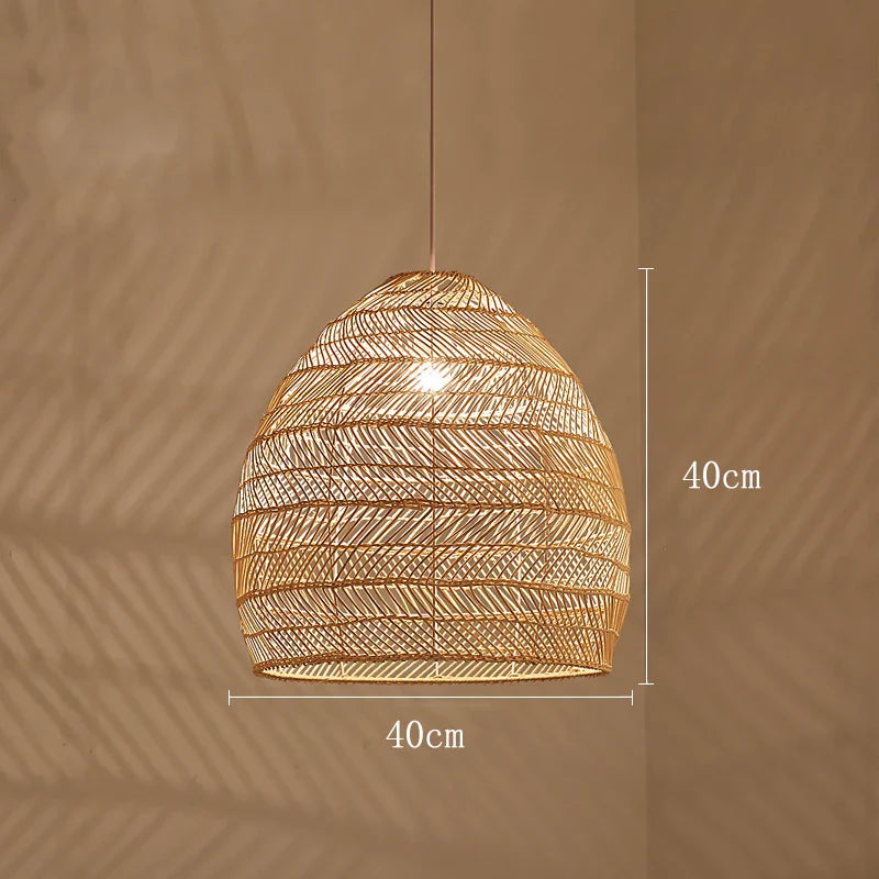 Handmade Chinese Style Rattan Pendant Light