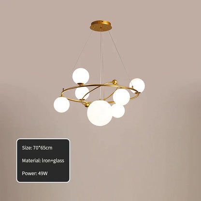 DecorBites™ Gold LED Chandelier Rings for Living Kitchen Bedroom Dining Room