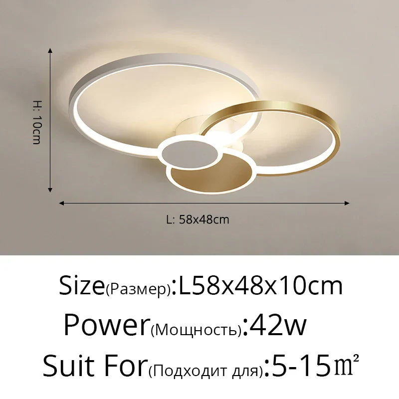 Decorbites™ Lámpara de techo LED de araña para sala de estar, dormitorio, comedor, accesorios de iluminación interior para salón