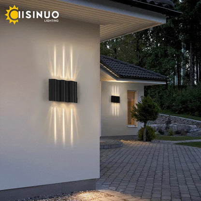 DecorBites™ 12W Black Outdoor LED Sconce Light IP65 Waterproof Alumunim Garden Villa Porch Lamp