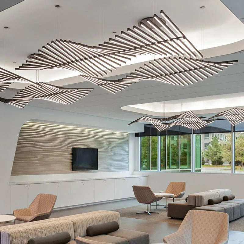 DecorBites™ LED Chandelier: Modern Art Pendant Lighting for Living Room, Dining Room, Office & Bar