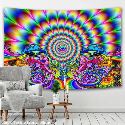 Decobites Psychedelic Mandala Wall Hanging Tapestry Boho Decor Hippie Tapestries