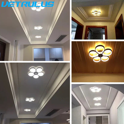 DecorBites™ Acrylic Flower Twisted LED Chandelier Ceiling Lamp for Living Room, Hotel Decor