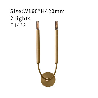 DecorBites™ Gold Mirror Lights Antique Bronze Wall Lamps for Home Interior Art Deco