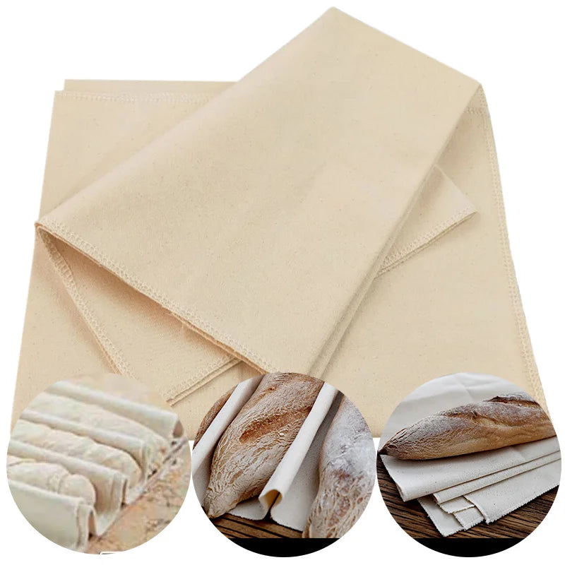 DecorBites™ Linen Flax Cloth Baking Mat Baguette Pan Kitchen Tool Set