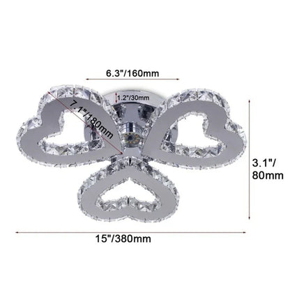 DecorBites™ Crystal LED Ceiling Light Rings - Stainless Steel Plafonnier Lamp