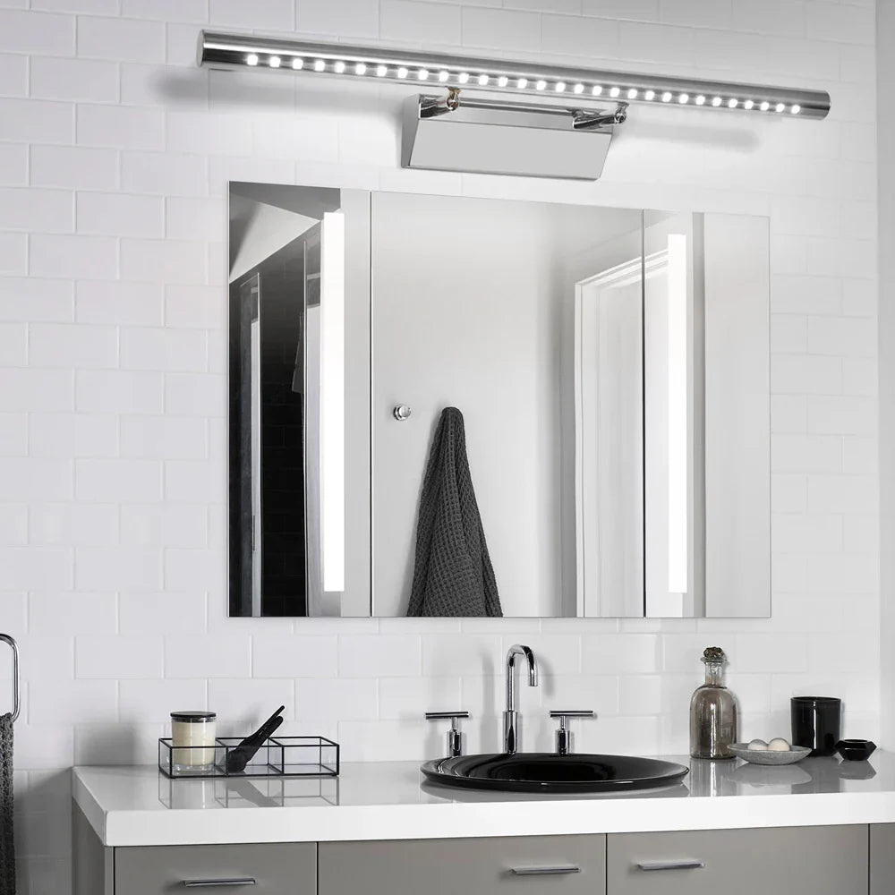 DecorBites™ LED Bathroom Wall Light Stainless Steel Makeup Mirror Lamp Fixtures
