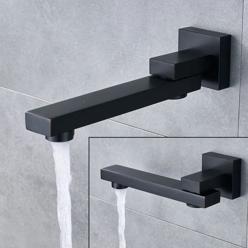 DecorBites™ Black Shower Set with Handshower and Rotate Bath Spout
