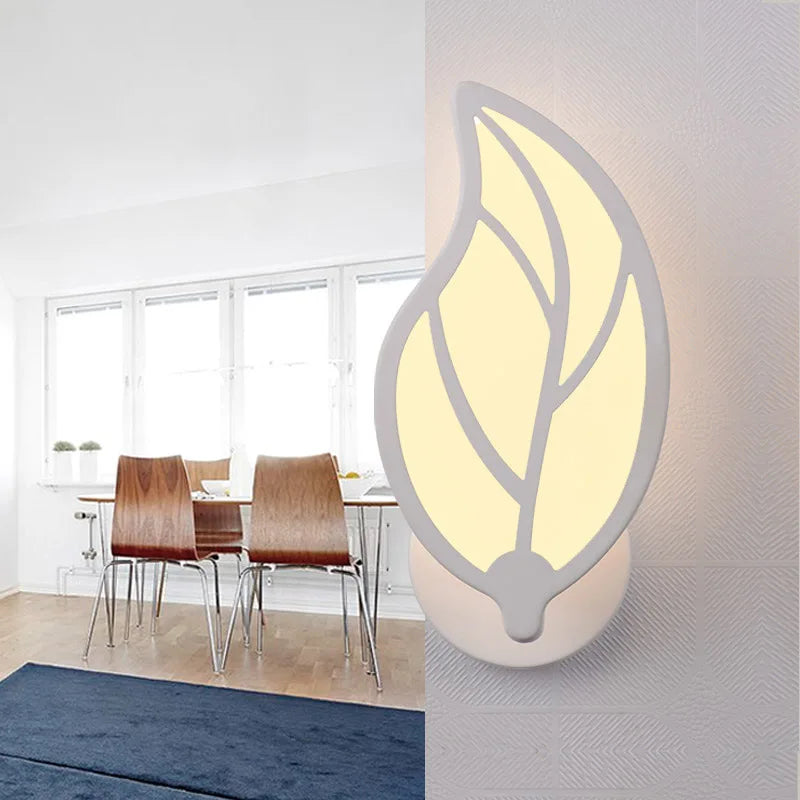 DecorBites™ Leaf Shape LED Wall Sconce for Living Room Bedroom Decor