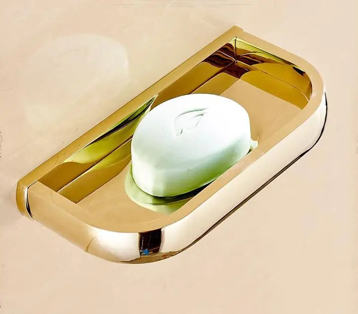 Decorbites™ Gold Messing Badezimmer-Hardware-Set: Papierhalter, Handtuchstange, Seifenkorb, Handtuchhalter