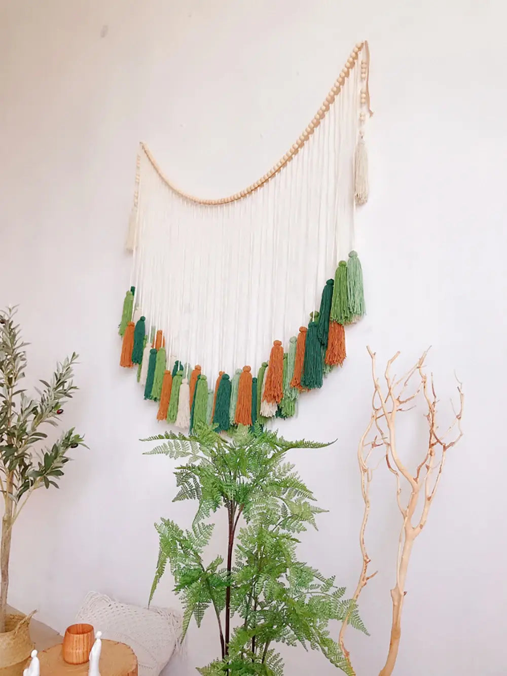 DecorBites™ Moroccan Bohemian Wall Decor Tapestry Curtain Homestay Woven Macrame Sofa Tapestry Livingroom Wall Boho