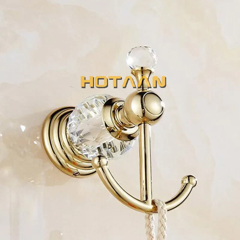 Gold Crystal Bath Set