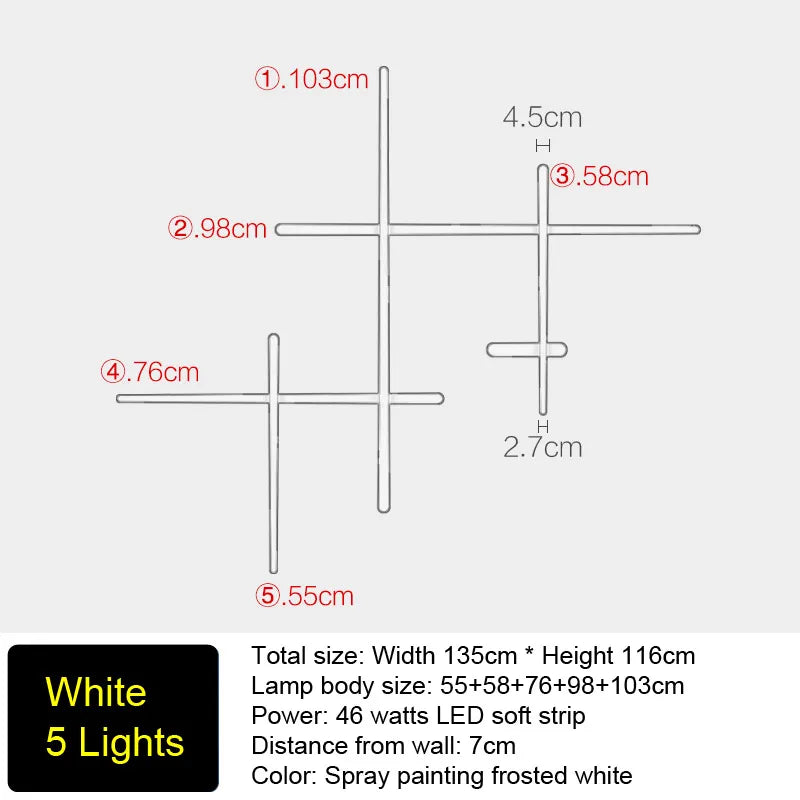 Decorbites™ LED-Hintergrundbeleuchtung Wandlampe für die Hausdekoration - Innenraum lange Streifenbeleuchtung