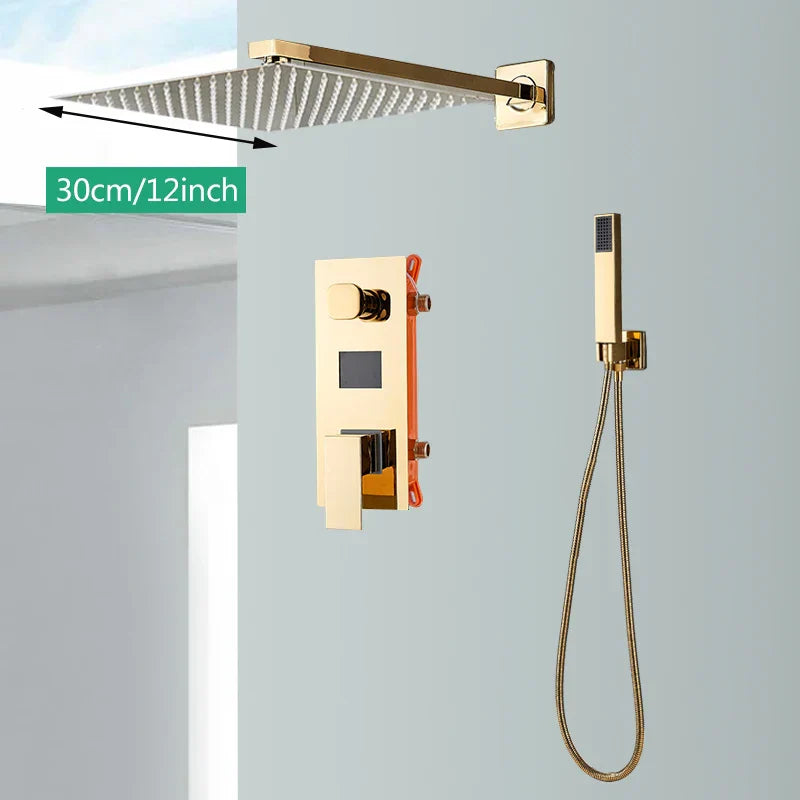 Gold Digital Shower System