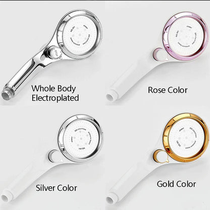 DecorBites™ High Pressure ABS Shower Head with Stepless Adjustable Button Rotation