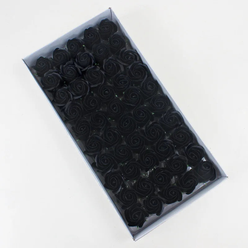 DecorBites™ Bath Flower Set: 50 Artificial Soap Flowers for Home Decor, Weddings, DIY Crafts