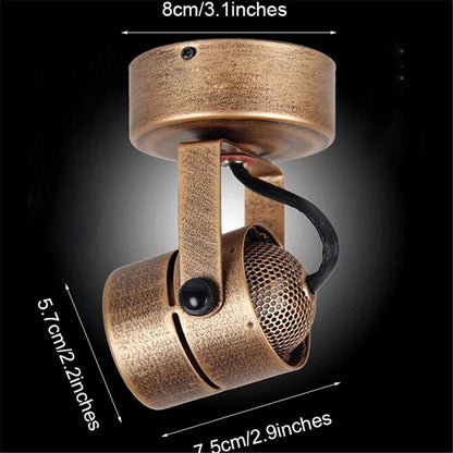 DecorBites™ Industrial Mini Ceiling Spotlights - Retro Adjustable Bronze Lamps