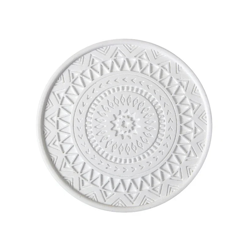 DecorBites™ Diatomite Round Coasters: Absorbent, Colourful, Fashionable Drink Mats