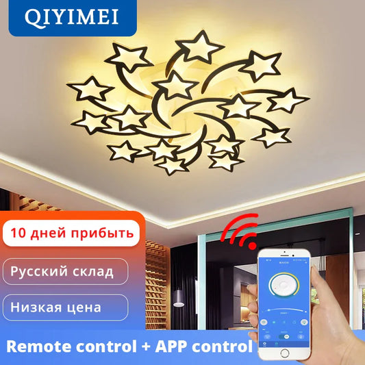 DecorBites™ LED Chandelier: Modern Dimmable Indoor Lighting for Bedroom, Hall, Living Room