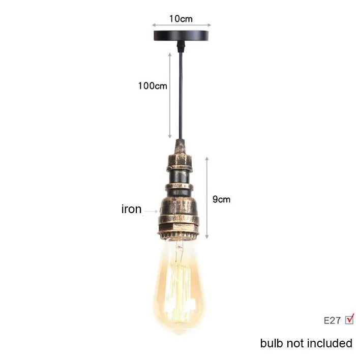 Decorbites™ Industrielle Eisenrohr-Hängelampen Vintage-Deckenleuchte