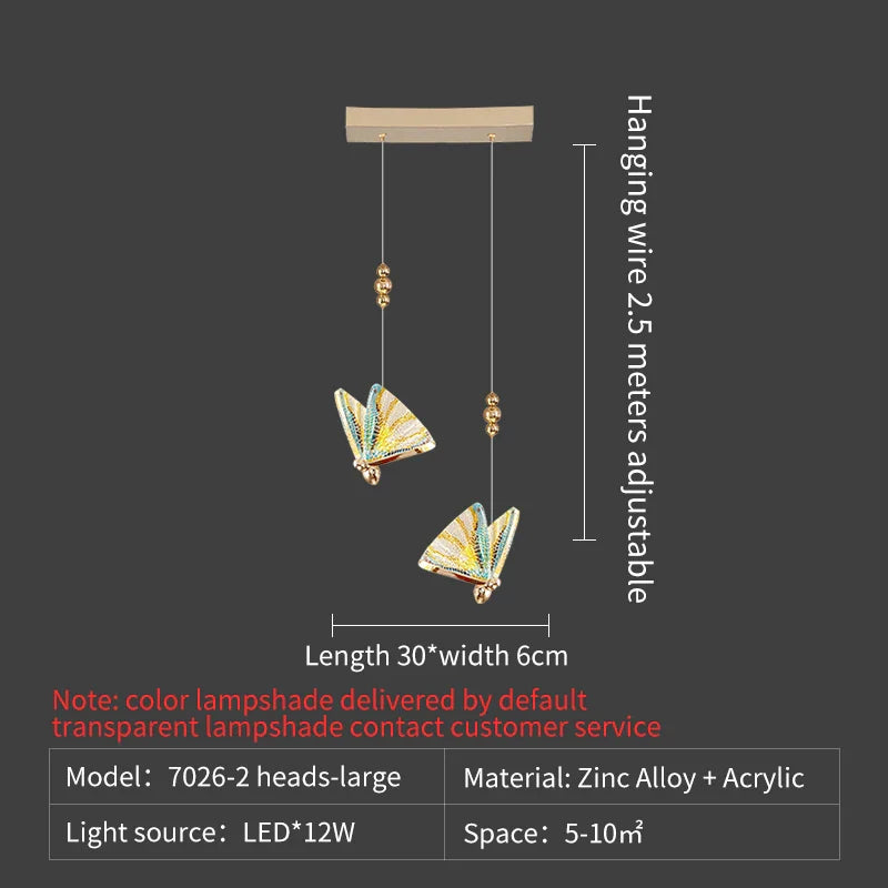 DecorBites™ Butterfly Stairs Bar Hanging Wire Pendant Light