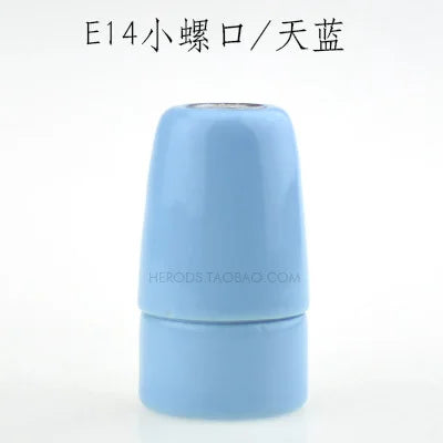DecorBites™ Ceramic E14 Socket Bulb Holder Table Pendant Light Fitting-Lamp Holder Base
